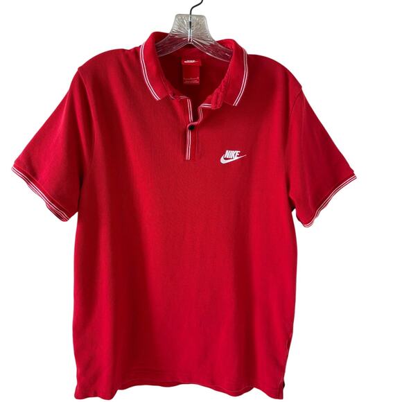 Nike Red Grand Slam Slim Fit Fit Polo Shirt Size L - Picture 1 of 6